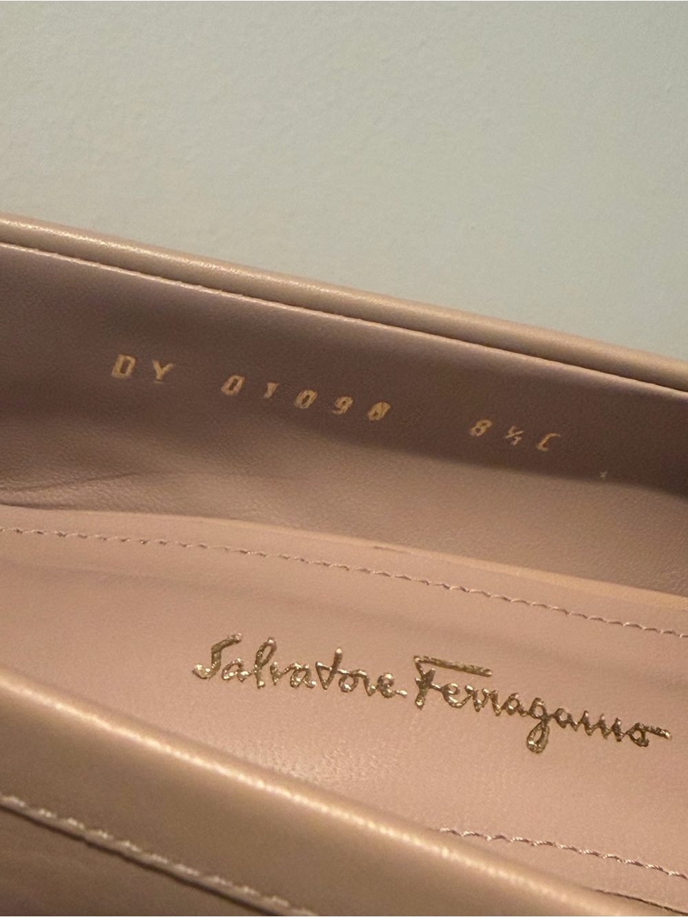 Salvatore Ferragamo Blush Nude Leather Horsebit Loafers - Picture 9 of 9